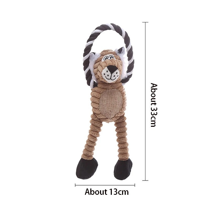 Plush Bone Dog Squeaky Toy Puppy Teething Molar Chew Toy Squeaker Interactive Training Play Toy Pet Daily Care Accessories