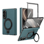 Case for Samsung Galaxy Z Fold 8 Ultra Fold 8 7 6 5 4 Magnetic Hinge Protection with Screen Protector Rotate Ring Holder Cover