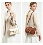 26 New Niche Bag Women's Premium Texture Solid Color Simple and Versatile Small Square & Commuter Multi-Compartment Shoulder Bag