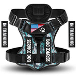 Oxford Working Dog Harness Reflective Medium Large Dog Vest Harness with 5 PCS Patches WD Harness Pet Dog Accessories