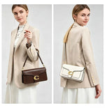 26 New Niche Bag Women's Premium Texture Solid Color Simple and Versatile Small Square & Commuter Multi-Compartment Shoulder Bag