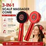 Modes Electric Massage Comb Portable Red Light Kneading Massage Hair Brush Hair Follicles On The Head Essence Oil Applicator
