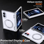 For Samsung Galaxy Z Fold 7 zFold 8 Wide 8Ultra Slim Skin Feel Magnetic Foldable Phone Case 360° Rotating Ring Stand Hinge Cover