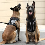 Oxford Working Dog Harness Reflective Medium Large Dog Vest Harness with 5 PCS Patches WD Harness Pet Dog Accessories