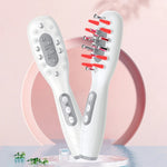 Electric Hair Growth Comb Oil Applicator Red Blue LED Vibration Head Massage Brush Comb EMS Stimulates Scalp Anti-Hair Loss
