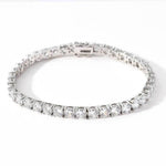 D VVS1 Moissanite Tennis Bracelet Original s925 Sterling Silver Plated 18k White Gold with GRA Necklace for Women Man