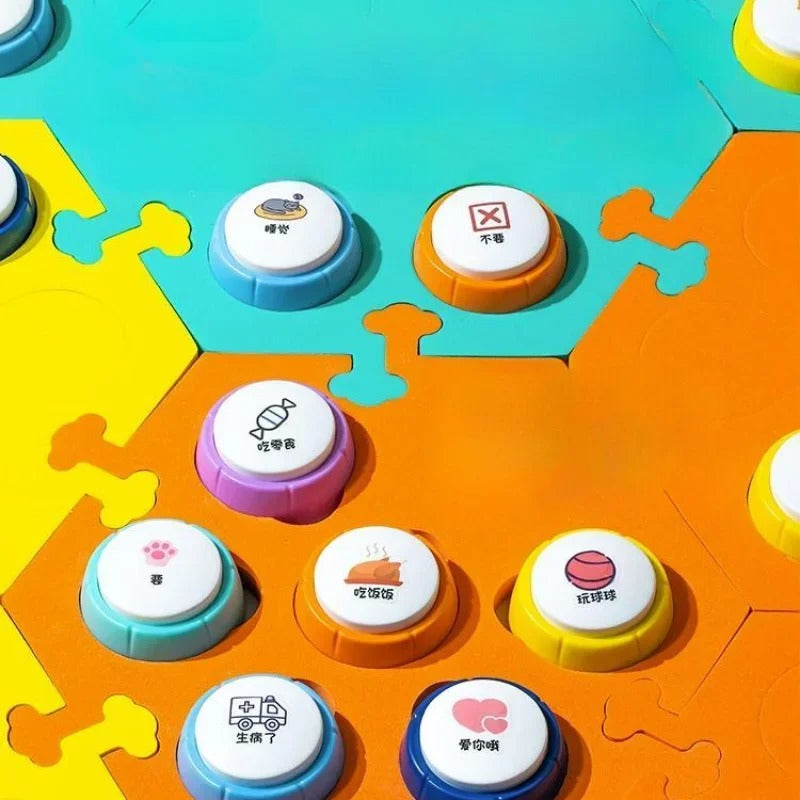 Dog Talk Button Pet Communication Buttons Cat Voice Recorder Training Ringing Voices Clickers