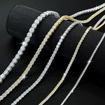 New D VVS1 925 Sterling Silver Moissanite Tennis Necklace Original with GRA Bracelets for Women Man Sparkling Party Jewelry