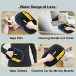 Pet Hair Remover Gloves Electrostatic for Cats Dogs, Reusable Washable Grooming Glove with 2-in-1 Lint Roller Brush - Safe Non-T