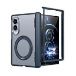 For Samsung Galaxy Z Fold 7 zFold 8 Wide 8Ultra Slim Skin Feel Magnetic Foldable Phone Case 360° Rotating Ring Stand Hinge Cover