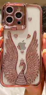 Luxury Peacock Wings Rhinestone Phone Case