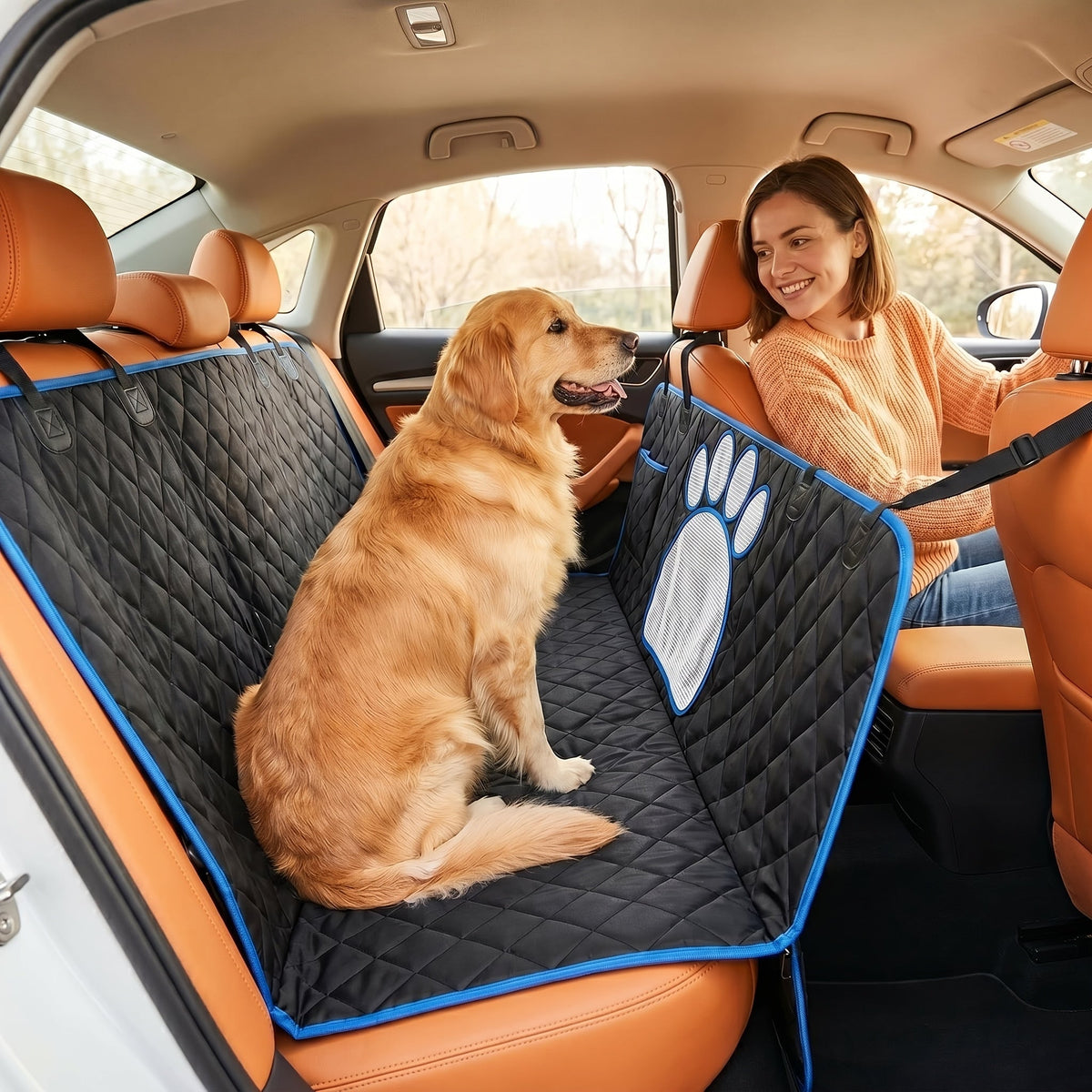 Pet Dog Seat Cover, Hammock-Style Design, Anti-Slip, Durable And Soft Rear Seat Cover for Pets. Made of Thickened 600D Heavy-Duty Fabric, This Pet Car Mat Fits Sedans, Trucks, And Suvs. It Is an Open Mesh Dog Car Seat Cushion