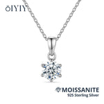 OIYIY 1-3ct Moissanite Necklace 925 Sterling Silver VVS1 GRA Certified Lab Grown Diamond Pendant Luxury Fine Jewelry Gift