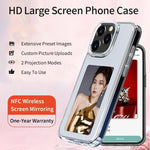 AERMY NFC Phone Case Crystal Clear Style Smart E Ink Screen Phone Cover for IPhone 13 14 15 16 Por Max Plus