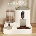 2 In 1 Automatic Cat Feeder Water Dispenser Dual Purpose Auto Portion Control Pet Food Water Bowl for Small Dogs Kittens