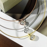 2/3/4CT Oval Cut D-Color VVS1 Solitaire Moissanite Pendant Necklace 1.5mm Solid Choker S925 Sterling Silver GRA Certified Pass Diamond Tester Luxury Fine Jewelry Wedding Party Anniversary Daily Gift For Women