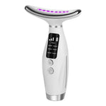 Neck Face Lifting Massager 7 Colors Light LED Photon Therapy Skin Tighten Wrinkle Remove Heating Vibration Massage Beauty Device