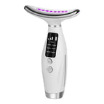Neck Face Lifting Massager 7 Colors Light LED Photon Therapy Skin Tighten Wrinkle Remove Heating Vibration Massage Beauty Device