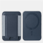 For Magsafe Card Holder Wallet Elastic Leather Pattern Case For iPhone 16 15 12 13 14 17Pro Max S25 Ultra Magnet Phone Bag Cover