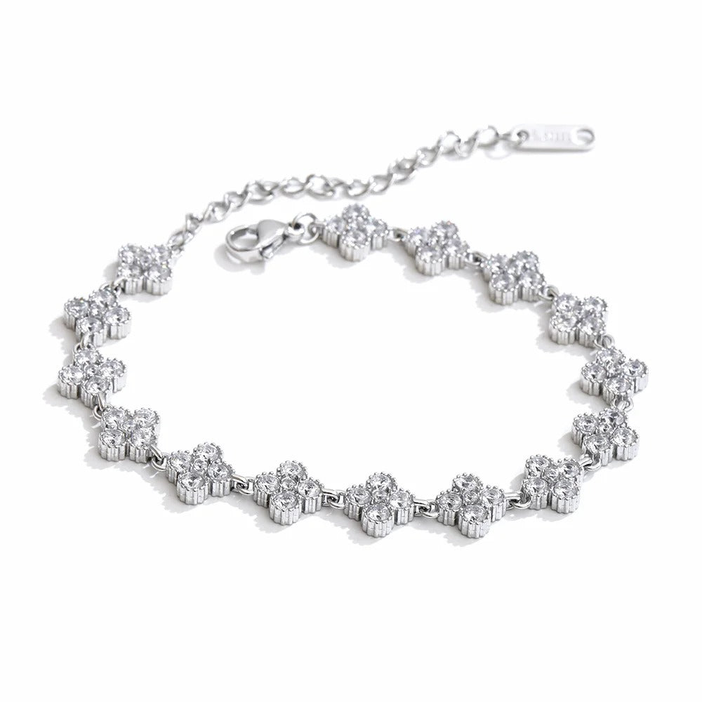 NiNice 316L Stainless Steel Bracelet Cubic Zirconia Exquisite Temperament Popular Fashion Simple Selection Jewelry Wholesale