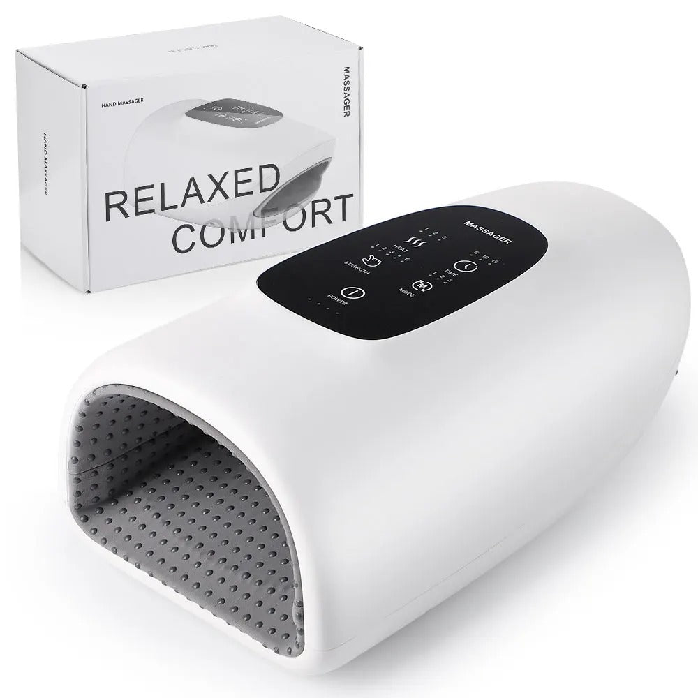 360° Air Pressure Hand Massager 5 Levels 3 Modes Airbag Shiatsu Kneading Palm Wrist Fingers Acupoint Hot Compress Hand Massager