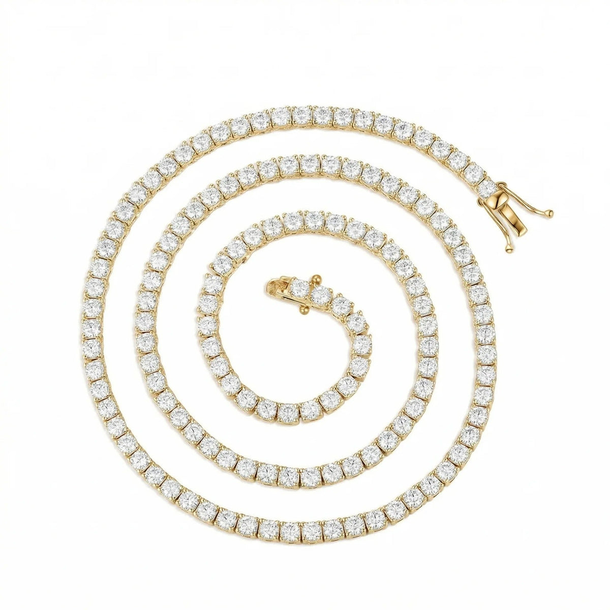 New D VVS1 925 Sterling Silver Moissanite Tennis Necklace Original with GRA Bracelets for Women Man Sparkling Party Jewelry